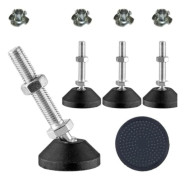 QU/pieces - Justerbara fötter M10 x 50 x Ø 40 mm, stöd 450 kg, höjdjusterbara fötter, höjdjusterbara fötter för möbler