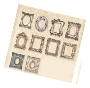 30 st Scrapbook Vintage Ram Konst Kollektion Serie Dekorativ Utskuren Ram för DIY Hantverk Journal Hantverk