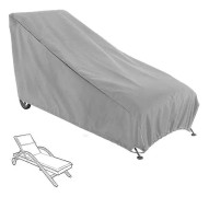 Solstolsskydd, Vattentäta Utomhusöverdrag för Solbäddar, Trädgårdsmöbelskydd, 208x76x79cm Grå