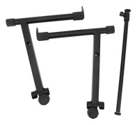 Keyboardställ Förlängningsadapter L-formad Elektronisk Pianoklaviaturställ 2-vånings Förhöjare 42-75 cm Breddjustering