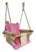 Babygunga - babygunga - med öron - max 20 kg - kräm, ljusrosa
