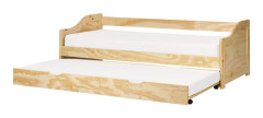 Barnsäng Ljust Trä Furu Ram 90 x 200 cm Enkel Storlek Ram