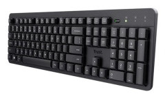 Trust Ody II - Tangentbord - tyst - 100% - full size - trådlös - QWERTY - Nordisk - svart