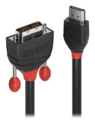 Lindy Black Line - Adapterkabel - enkel länk - HDMI hane till DVI-D hane - 3 m - skärmad - grå