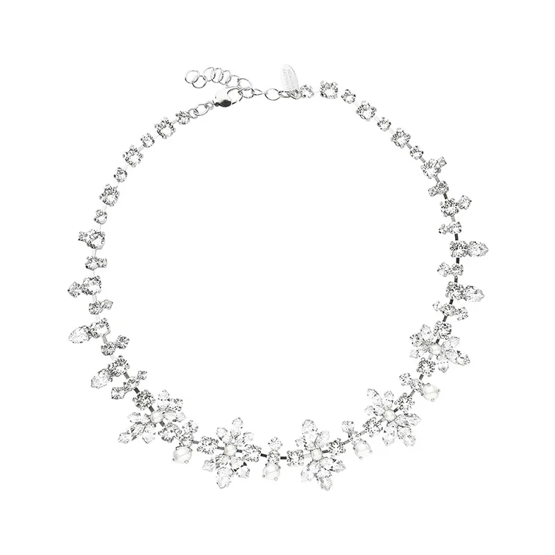 Caroline Svedbom - La Vie En Rose Necklace Rhodium Pearl & Crystal