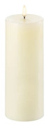 Premium LED blockljus, Cremevit Ø 7,8x23 cm