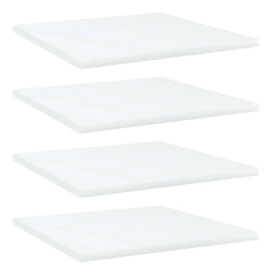 vidaXL Hyllplan 4 st vit 40x40x1,5 cm spånskiva