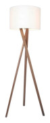 Vega golvlampa, valnöt/vit 160cm