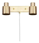 Globen Lighting - Clark 2 Vägglampa Brushed Brass
