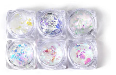 Ultratunna nagelkonst glitter glänsande paljetter nagelkonst dekorationer tillbehör 3#Klar Kostym