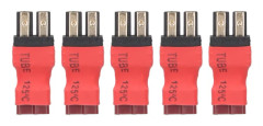 5st T Batteriadapter Hona till Hane Liten RC Batterikontakt för Bil Flygplan Båtmodeller