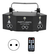9-Håls Laser Stage Light Fjärrkontroll Dekorativ Lampa med Mönster Strobe Röststyrning för KTV BarEU 100‑240V