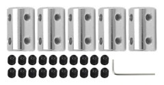 st Flexibla Axelkopplingar 6 till 6 mm Stål Höghållfast Motoraxelanslutning för Transmission[qb] 0.1