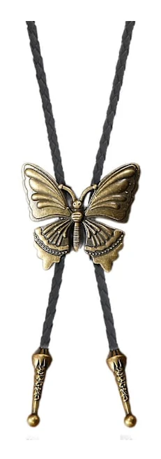 1st/2st Brons/Silver Bolo Tie för Män Karnevaler Slips Legering Fjäril Spänne Dekorationer Bolo Tie Nyårspresent för Män Brons