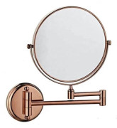 UNIQ Wall Mirror with 10x Magnification in Rose Gold