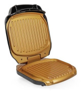 MediaShop Low Fat Elektrisk Grill hopfällbar  Svart, Guld