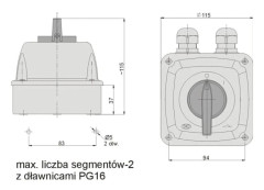 Elektromet Kamströmställare 0-I 3P 25A i hänglåshus IP44 Arc 25-13/5 (922508)