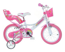 Dino Bikes Barncykel Unicorn rosa 16"