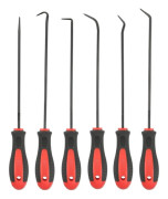 Extra Lång Precisionskrok- och Pickset, 6-Delars Set, Kromvanadinstålskaft, för Borttagning av Slangar och Packningar
