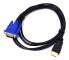 1,8 m 1080P HDMI-kompatibel hane till VGA hane videokonverterare adapterkabel för HDTV DVD [db]