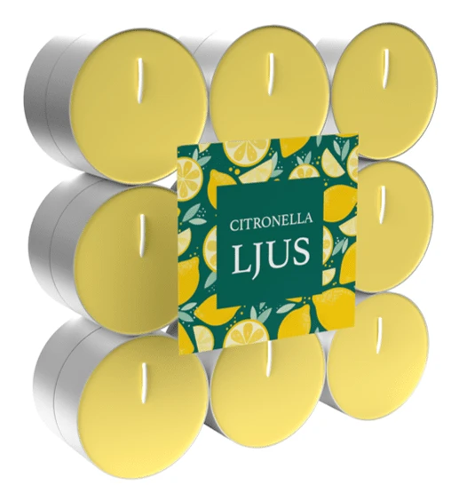 Värmeljus Citronella 18-pack