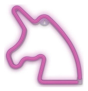Forever Light Neon LED-ljus Enhörning batteri + USB FLNEO1, Rosa