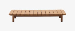 Kave Home - Turqueta soffbord tillverkat av massivt teakträ, 140 x 70 cm, 100%. Fsc - Brun - Soffbord utomhus - Från Homeroom