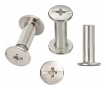 30 Set Chicago Bindningsskruvar, 5mm x 15mm Nickelpläterade Bindningsskruvar, Silverton/NC/