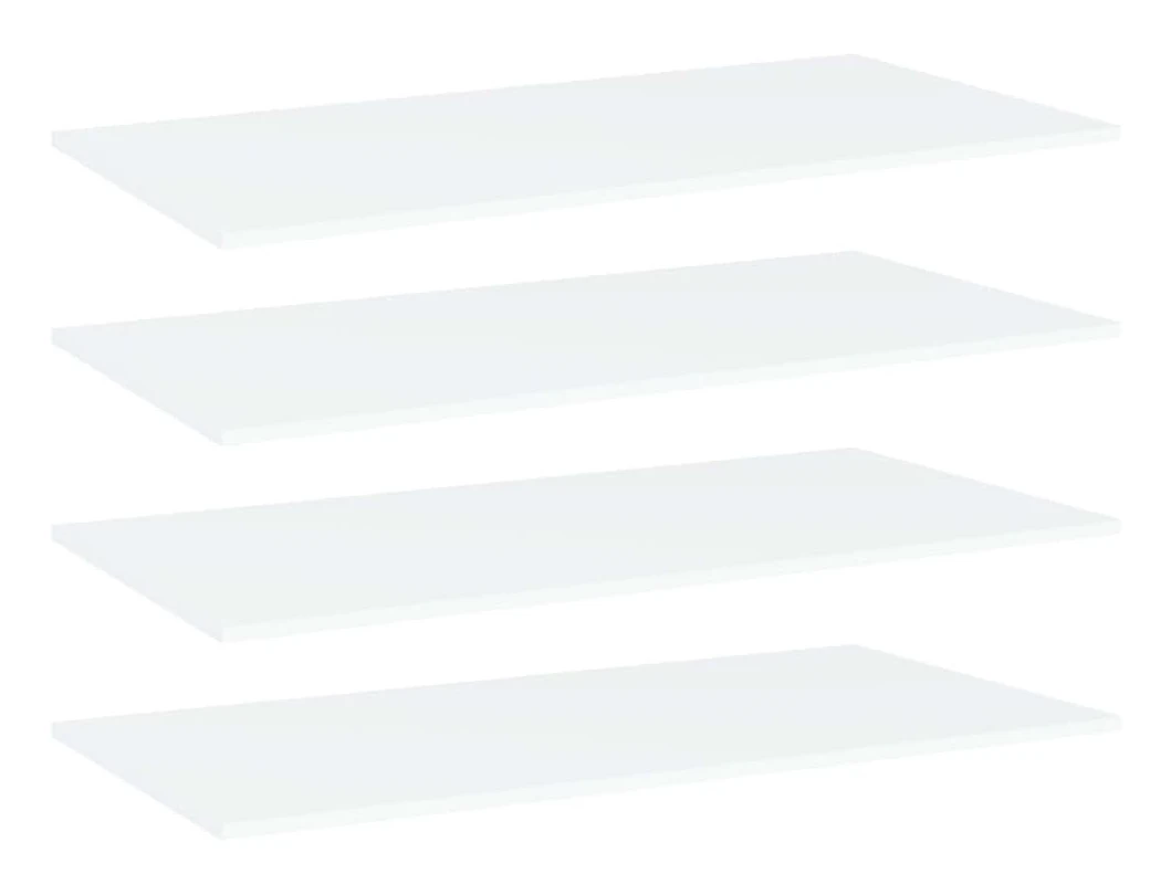 Hyllplan 4 st vit 80x20x1,5 cm spånskiva