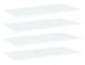 Hyllplan 4 st vit 80x20x1,5 cm spånskiva