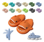 Haj Slides Barn Vuxen Kvinnor Män Hajtofflor - Cloud Shark Slide Strand Sandaler Unisex Kudde Hemma Jultomte, 100% Ny Orange 44-45 orange