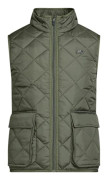 Raging Bull Herr Quiltad Gilet med Fickor L Khakigrön