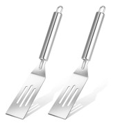 2-pack Mini Brownie Serveringsspatel 25 cm Små Metallspatlar Stekspadar Rostfritt Stål Non-stick Köksspatlar för Vändning Matlagning Bakning