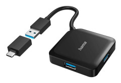 HAMA Hub USB/USB-C 1:4 1.5 Gbit/s