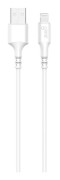 GEAR Laddkabel Lightning till USB-A 0.3m Vit Rund Kabel