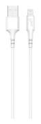 GEAR Laddkabel Lightning to USB-A 2m Vit MFI Rund Kabel