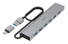 HAMA USB Hub 7 Ports incl. Power Supply Unit