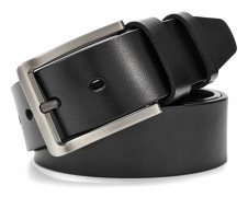 Läderbälte för män, vardagsjeans, legeringsspänne, 38 mm bredd