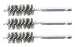 Stålborste - BGS - 3078-17-S - 3 delar - 17 mm - 6,3 mm (1/4'')