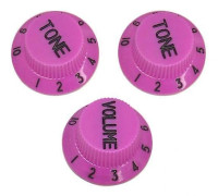 10x3st Bell Style Gitarr Hastighetsrattar 1 Volym & 2 Ton för ST SQ Gitarr Lila