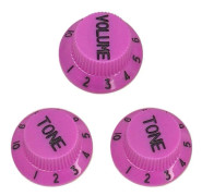 3 st Bell Style Gitarr Speed Knobs 1 Volym & 2 Ton för ST SQ Gitarr Lila
