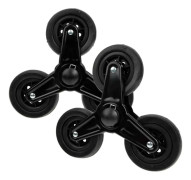 Bärbara hopfällbara vagnhjul, lätta trappklättrings-hjul, 2-pack