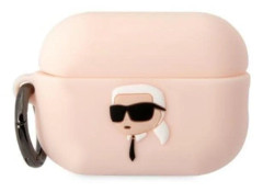 Karl Lagerfeld KLAP2RUNIKP AirPods Pro 2-skydd różowy/pink Silikon Karl Head 3D