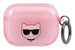 Karl Lagerfeld Case Karl Lagerfeld KLA3UCHGP Apple AirPods 3 skydd rosa/rosa Glitter Choupette