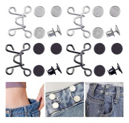 Stycken Direkt Justerbara Midjespännen Jeans Nålknappar Dubbfria Midjespännen 32mm Jeansknappar för Byxor Justerbar Midjespänne Förlängare