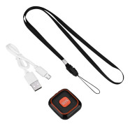 Mini GPS Tracker Locator Barn Personlig SOS Alarm APP Spårning (Svart)