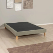 Sommier tapissier - 140x190 cm - Grön oliv - Kit - DEKO DREAM Eazyx