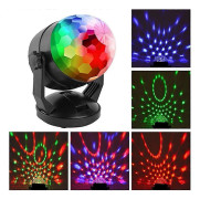 Mini Ljudaktiverade Party Lampor Batteridriven/USB Portabel RGB Discolampa DJ Belysning Stroboskoplampa 7 Lägen Scen Par Lampa för Bil Hem Rum