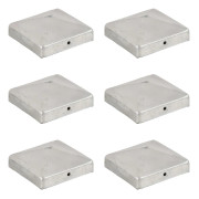 vidaXL Stolphattar pyramid 6 st galvaniserad metall 91x91 mm