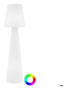 Flerfärgad trådlös LED-golvlampa utomhus i polyeten Lola flerfärgad, vit
